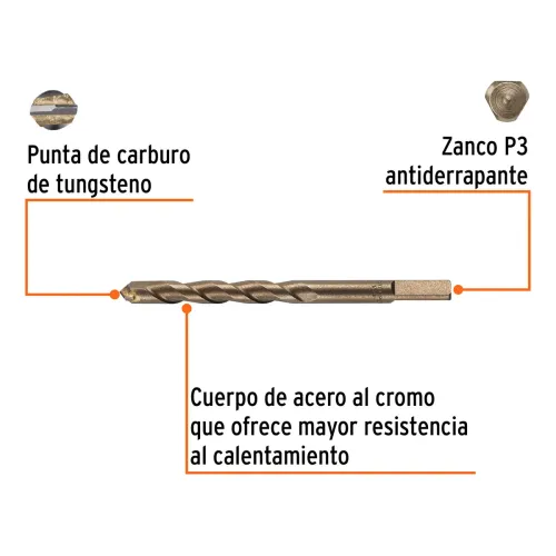 BROCA PARA CONCRETO, 1/2 X 6